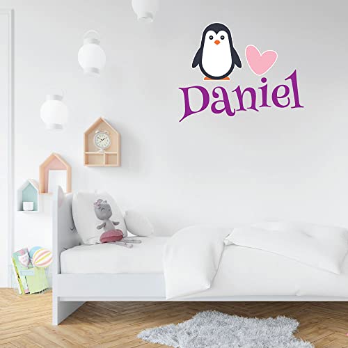 Vinilo Decorativo Personalizado Pinguino para Cuarto Infantil