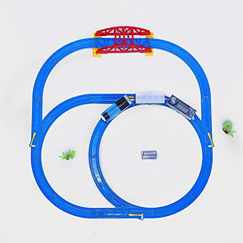 Image of OPINA Pleyrix Battery Operated Train Toys Track Set with Sound and Flashing Lights (Big Size)