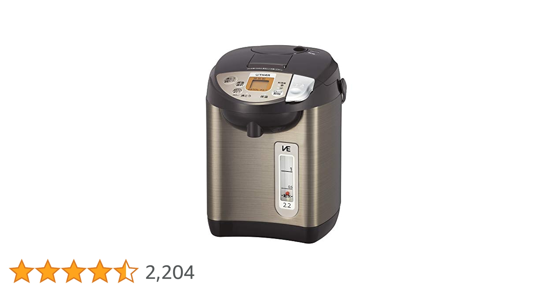 未使用品　TIGER2.2L タイガー蒸気レス電気まほうびん PIA-A220 Amazon | タイガー魔法瓶(TIGER) 電気ポット 蒸気レス VE 電気