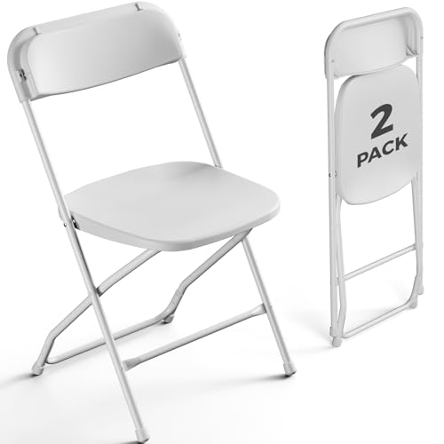 FurniEdge 2 Pack White Chair