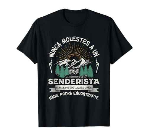 Camiseta de senderismo hombres mujeres chicos senderista Camiseta