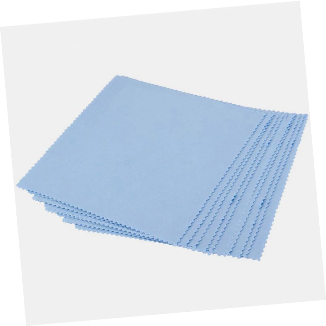 240pezzi Panni Microfibra Per Pulizia Occhiali Lenti e Schermi Salviette Blu Per Rimuovere Macchie e Impronte Senza Graffi