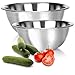 COM-FOUR® Ensemble de 2 bols à mélanger en acier inoxydable - bol de cuisine multifonction - bol en métal argenté, différentes tailles (couleur argent)