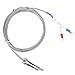 Type K Thermocouple Probe Bayonet Compression Spring Stainless Steel Temperature Sensor 0-400°C for Controller Compatible Pipe Thread(5 m)