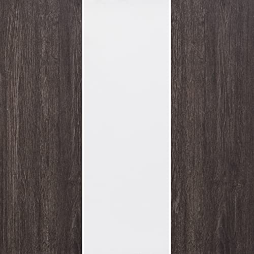 Image of TADesign Robust Engineered Wood TV & Entertainment Unit Matte Finish, 2 Doors with Storage (for TVs up to 70 inches, Dark Walnut & White Color)