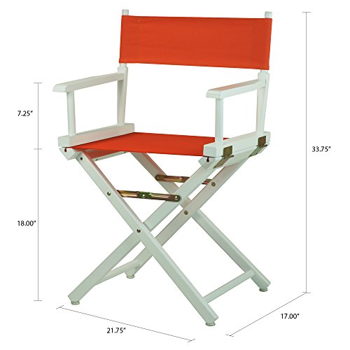 Casual Home 18" Director's Chair White Frame with Orange Canvas by Casual Home - Image 6