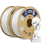 OVERTURE 2KG Bundle PLA Plus (PLA+) Filament 1.75mm, Stronger & More Durable, Professional Toughness 3D Printer Filament 1kg (2.2lbs) 2 Pack, High Precision +/- 0.02mm, Tangle-Free (White 2-Pack)