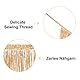 G2PLUS Champagner Gold Fransen Girlande: Glänzende Metallic Tinsel Deko, 2m Lang, 20cm Kurz für Geburtstag, Candy Bar, Hochzeit, Karneval, Festwagen, Bar