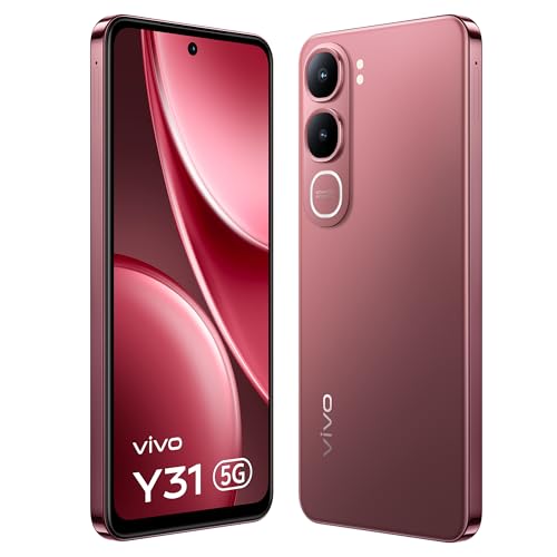 Image of vivo Y31 5G (Rose Red, 4GB RAM, 128GB Storage) with No Cost EMI /Additional Exchange Offers