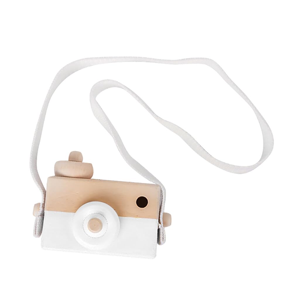 Wooden Pretend Play Camera Toy For Toddlers 1-3 Years - Kids Role Play Toy With Neck Strap