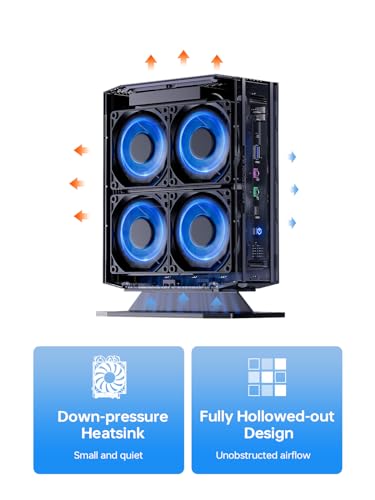 Image of MINISFORUM Neptune Series HN2673 Mini PC 12th Gen Core i7-12650H(10C /16T) Gaming PC, 32GB RAM 1TB SSD, 2xHDMI /2xUSB-C 4K@60Hz Outputs, 2X HDD Slot, WiFi6, 2.5G LAN, Intel Arc A730M Graphics (Renewed)