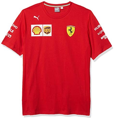PUMA Mens Formula 1 Scuderia Ferrari Team Logo Tee, Rosso Corsa-without MW Logo, XL
