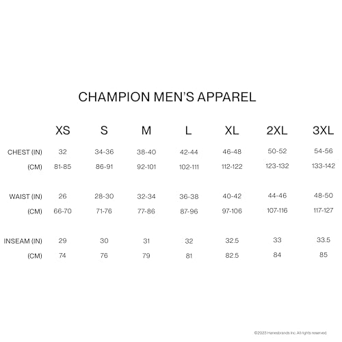 Champion Herren Powerblend Sweatshirt, Weiße kleine Schrift, S – Ansicht 6