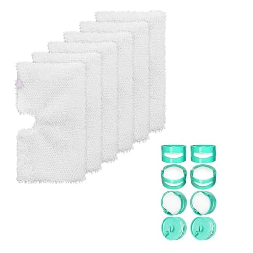 FFsign 6 Pack Replacement Washable Microfiber Steam Mop Pads for Shark Steam Pocket Mop Hard Floor Cleaner S3501 S3550 S3601 S3601D S3801 S3801CO S3901 SE450 S2901 S2902, 6 Pcs Cleaning Steamer Pad