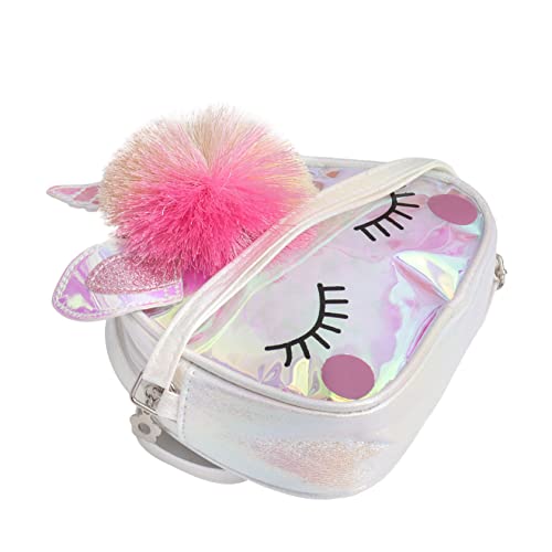 BESPORTBLE Bolso Bandolera Unicornio Iridiscente Para Niña Bolso De Transparente Bolso De Hombro Con Diseño De Unicornio Para Uso Diario y Ocasiones Especiales