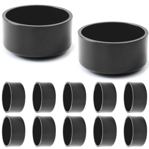 Image of 10 Packs 4 Inch PVC Pipe End Cap, Fits 4.5 inch Od Schedule 40 Furniture Grade, Heavy Duty Slip-on Caps for DIY Furniture, Garden Shelf, Grey