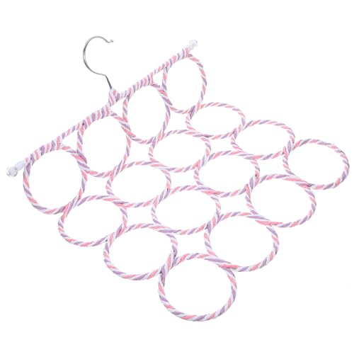 HEALSOPTHY Percha Plegable para Bufandas y Corbatas Organizador Multifuncional con Anillos Soporte Resistente y Compacto para Armario Ahorro de Espacio para Pañuelos y Cinturones Color