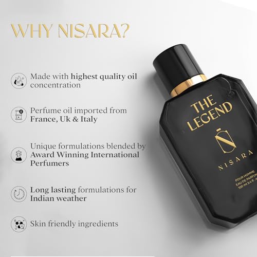 Image of Nisara Dare To Dream & The Legend Perfume for Men and Women (Pack of 2*!00 ml) | Fruity Floral Woody Aromatic Amber Fragrance | with Musk, Vanilla & Vetiver Notes | Long Lasting EDP Scent.