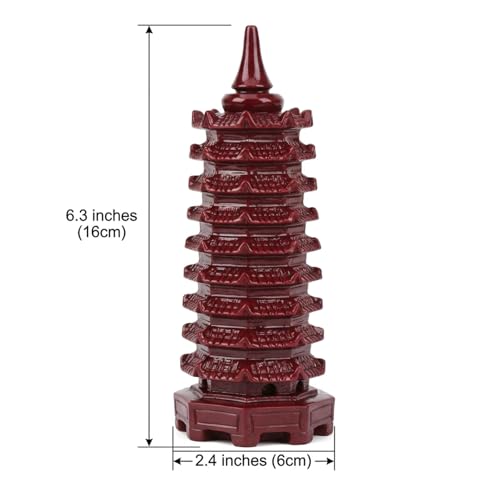 Pagode Feng Shui en cinabre pour retrouver la concentration