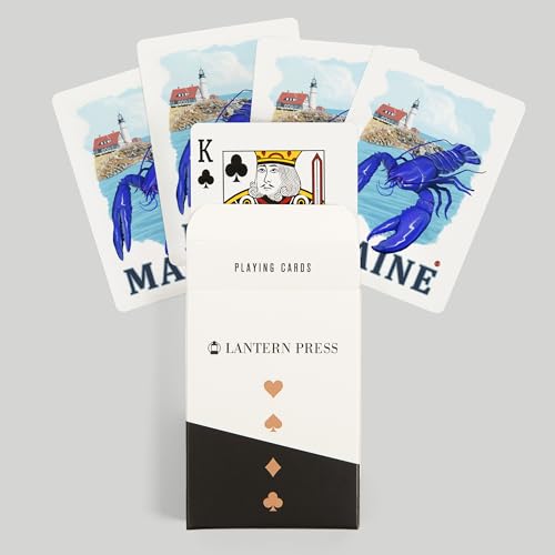Maine Langosta Azul y Faro de Portland, Naipes Póker 52 miniatura 6
