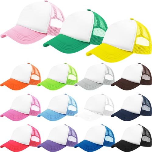 Kaxtde Lot de 15 casquettes de camionneur par sublimation pour