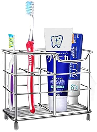 Portacepillos de Dientes Multiusos de Acero Inoxidable para baño, Porta cepillos de Dientes eléctrico, Elegante Organizador de baño