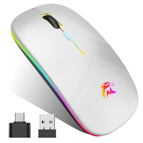 Raton Inalambrico Recargable Bluetooth, Mouse Inalambrico, 3 dpi Raton Inalambrico silencioso, Wireless Bluetooth Mouse de 7...