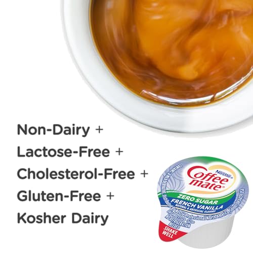 image for Nestle Coffee mate Liquid Coffee Creamer Singles, Zero Sugar French Va