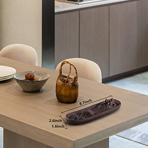 Kokorona Incense Stick Holder Waterfall Incense Burner Backflow Ceramic Incense Holder For Sticks And Cones Handmade Ash Catcher Incense Tray Home Decor Yoga Meditation, Purple Pottery #TOP4