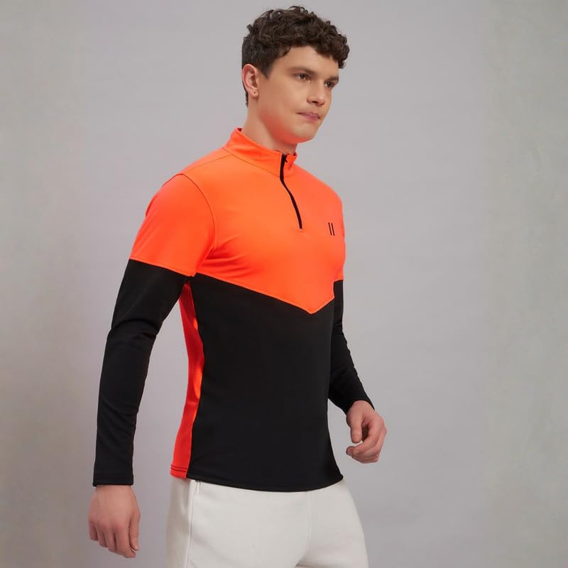 Image of ATICX Polyester Full Sleeve Compression High Turtle Neck Sports Jersey T Shirt for Men - Quick Dry Fit Gym Workout Top for Running, Swimming, Training, Cycling, Football, Badminton