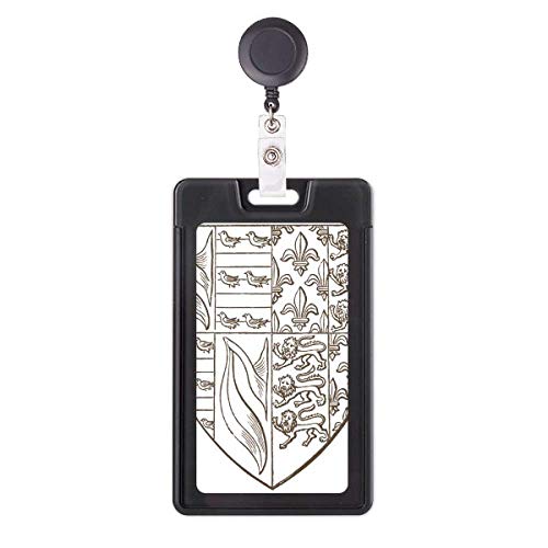 Porte-badge enrouleur rétractable lion noir/blanc aux finitions soignées et esthétiques
