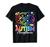 Autism Awareness Acceptance Heart Infinity Symbol Men Women T-Shirt
