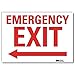 SmartSign ?Emergency Exit? Label with Left Arrow | 10" x 14" 3M Engineer Grade Reflective