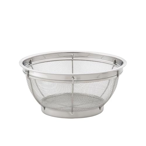 HIC Kitchen Reinforced Mesh Colander, 10-Inch, 18/8 Stainless Steel