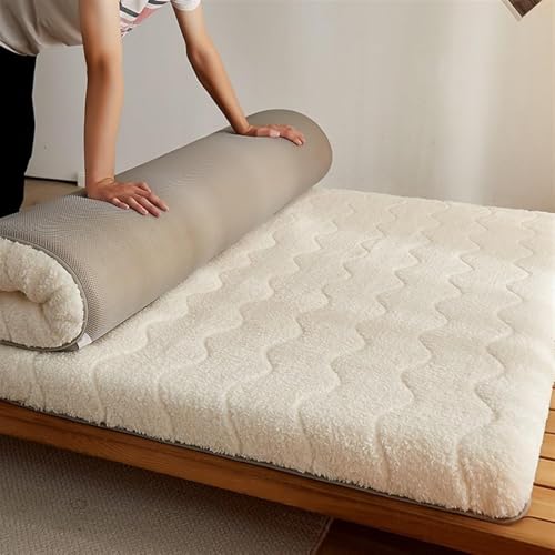 Colchón tamaño Queen, colchón futón, tapete japonés, tapete para Dormir para Invitados de tamaño Completo, Adecuado para Dormitorio, Cama Individual, Cama Doble, sofá de Sala de Estar