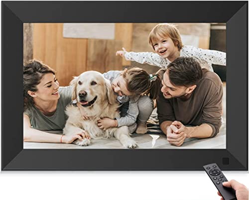 Portarretratos, KEDEEK Portaretratos Digital, 10.1 Pulgadas Porta Retrato Digital 1280 * 800 HD IPS Pantalla, Marco de Fotos Digital con Música/Video/Calendario/Despertador...