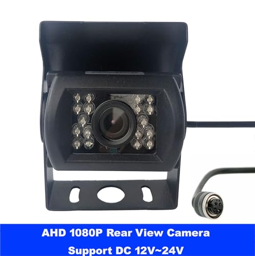 Image of AHD 1080P Vehicle Backup Camera,4 Pin 18 LED IR Night Vision Waterproof Car Reverse Rear View Mirror Camera for RV Bus Semi Truck Camper 12V-24V