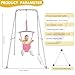Baby Jumper with Stand, Toddler Swing Set forIndoor/Outdoor Play, Jumper for Baby 6-24 Months,Baby Jumpers and Bouncers with Adjustable Chain,Easy to Assemble & Store(Pink)