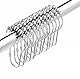 SHSHbuy Shower Curtain Hook,Duschvorhangringe,24 Stück Duschvorhang Haken aus Metall,Vorhang Aufhängeringe mit Gleitsystem für Badezimmer,Schlafzimmer,Küche(Silber)