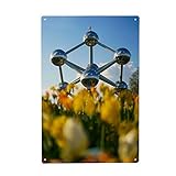 artboxONE Metall-Poster 20x30 cm Städte Atomium von 