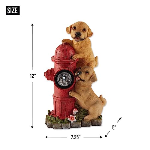 Fire Hydrant And Puppies Solar Garden Light #TOP5