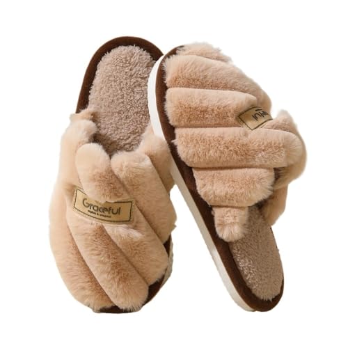 Sandals, Women's Winter Slippers - Thick-Soled Warm Cotton Indoor House Shoes Shower Shoes