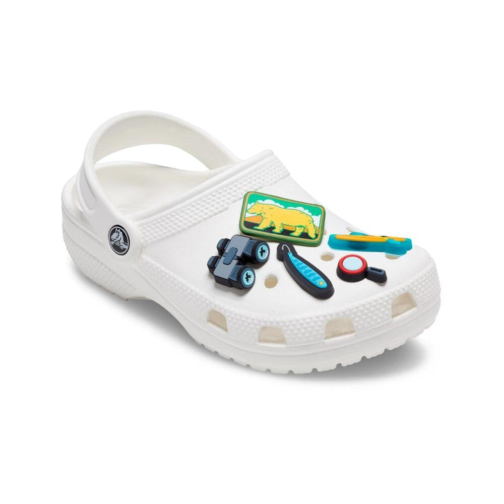 Crocs Jibbitz 5-pak naturalnych zawieszek do butów | Jibbitz dla Crocs, Obserwator ptaków 5 szt, Rozmiar Uniwersalny