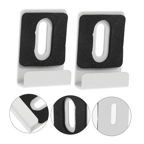 Image of ORFOFE Heavy Duty Metal Mirror Clamp Kit Wall Mounting Hooks Adhesive Pads for Frameless Mirror Holder
