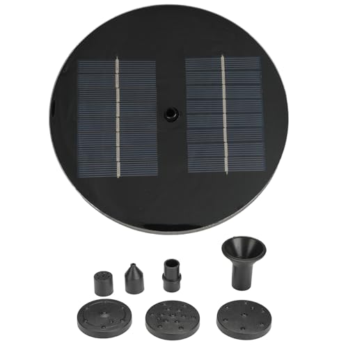 Hooleey Fontana Solare Rotonda 1.6W Fontana Solare Galleggiante per Paesaggio per Stagno con Piscina Decorazione del Giardino