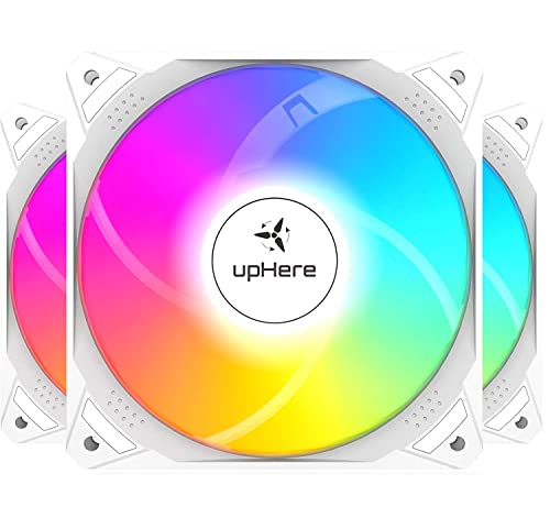 UpHere 120mm Case Fan,3 Pack LED Cooling PC Fans,5V ARGB Addressable Motherboard SYNC/RC - View #8