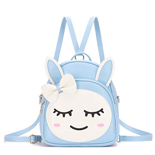 KL928 Girls Mini Backpack Toddler 3D Animal Casual Daypack PU Leather Preschool Convertible Shoulder Bag Gift for Kids (Black)