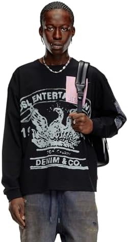 新品　DIESEL　長袖Ｔシャツ　Ａ14876　XL　グラフィック　前後両面左腕 新品 DIESEL 長袖Tシャツ A14876 XL グラフィック 前後両面左腕 新品