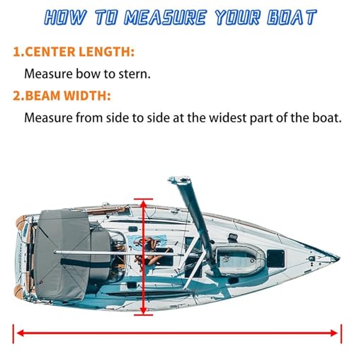 Housse de bateau runabout remorquable bâche étanche pour pêche coque en V - 6
