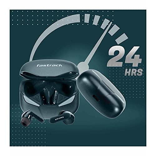 Image of Fastrack Reflex Tunes FT3 Earbuds with 24 Hrs Battery Life - IPX6 Sweat - Rich Green